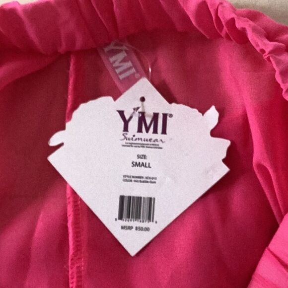 YMI PINK SHEER COVER UP PANTS SPLIT LEG SWIM COVER UP FUCHSIA SMALL - Picture 7 of 8